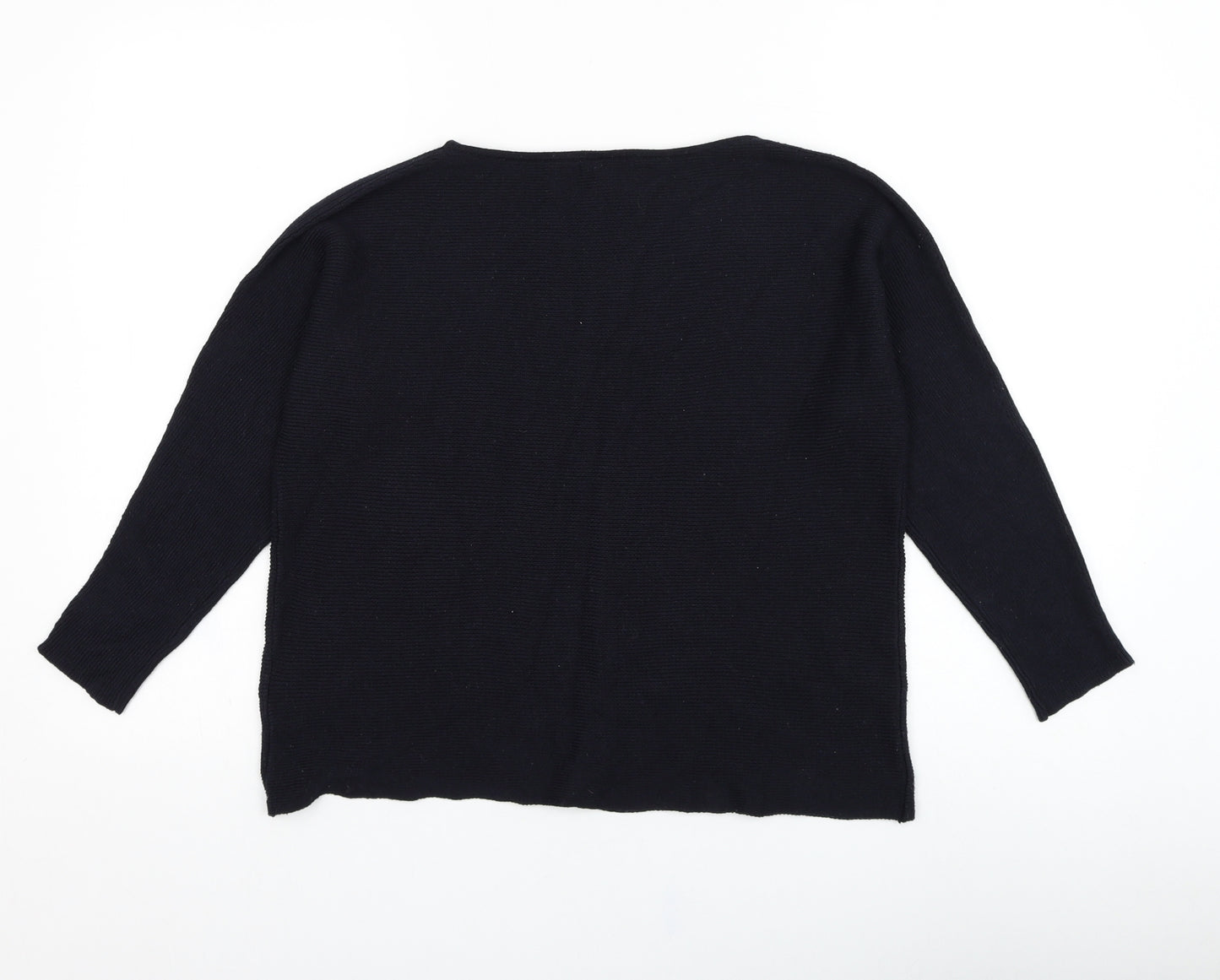 H&M Womens Blue Round Neck  Polyester Pullover Jumper Size XS