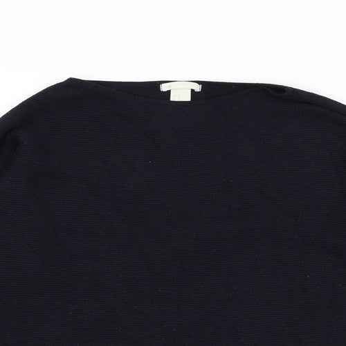 H&M Womens Blue Round Neck  Polyester Pullover Jumper Size XS