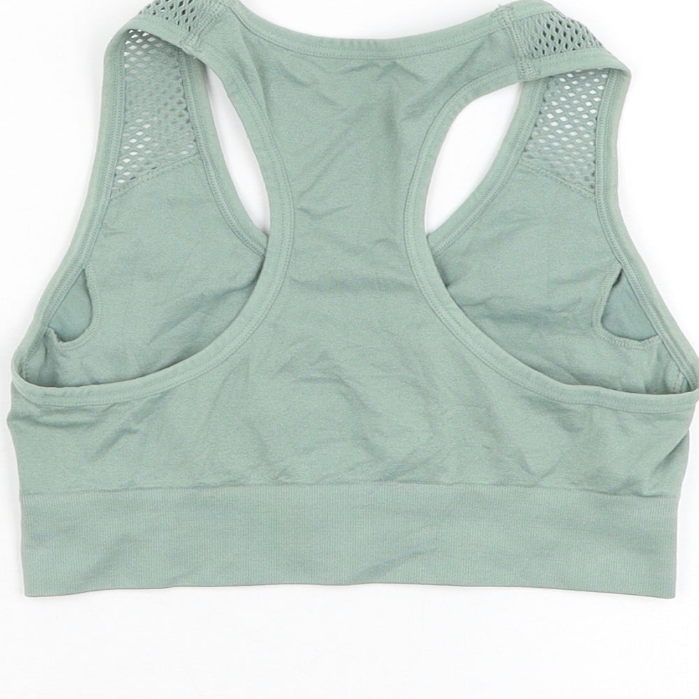 Dunnes Stores Womens Green  Polyamide Cropped Tank Size XS Round Neck Pullover - Sports bra