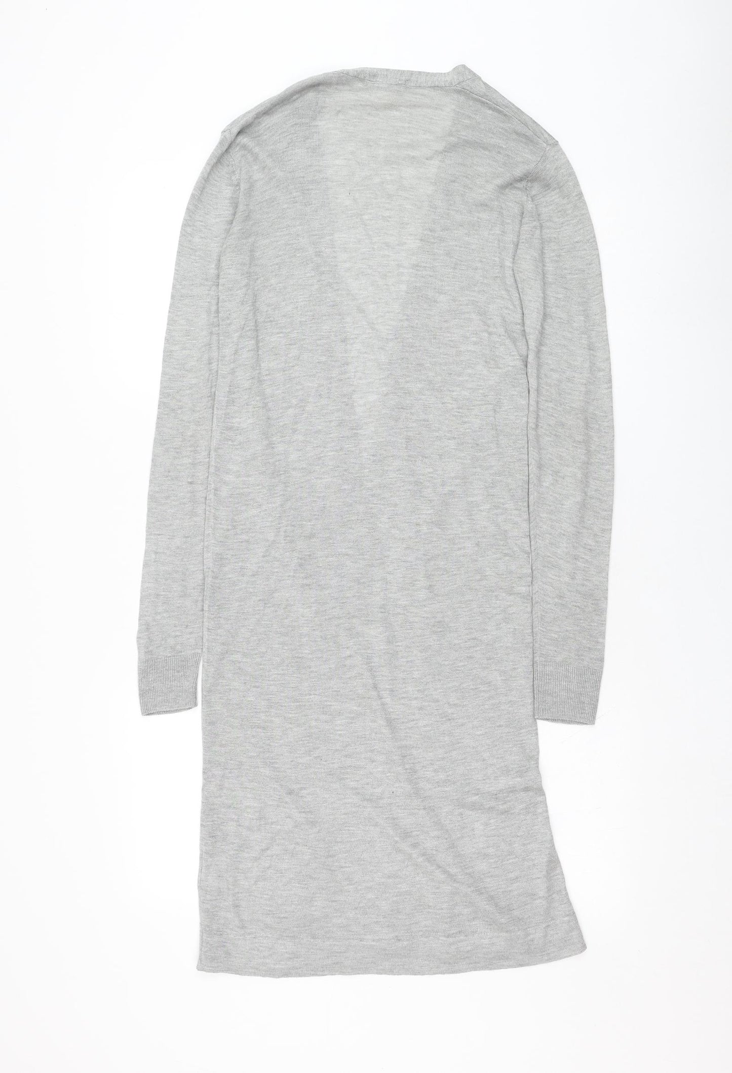 H&M Womens Grey Square Neck  Viscose Cardigan Jumper Size XS