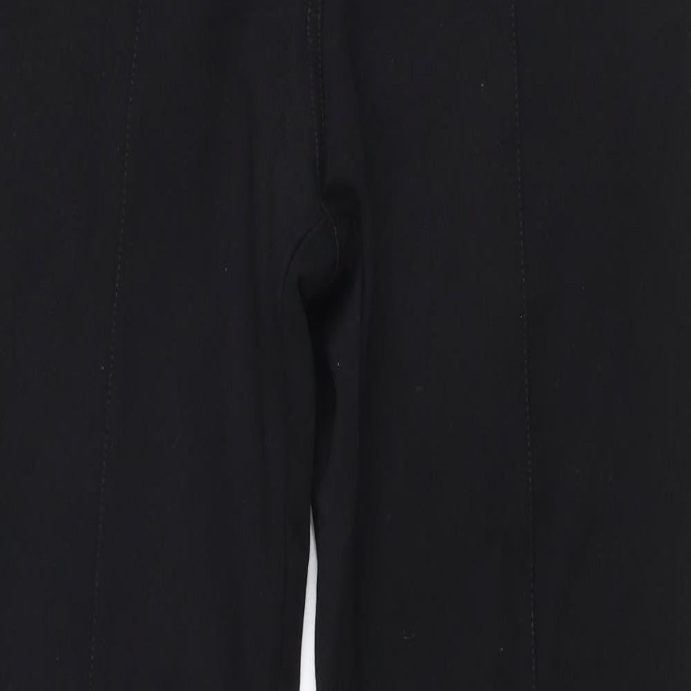 NEXT Womens Black  Viscose Trousers  Size 12 L31 in Regular Zip