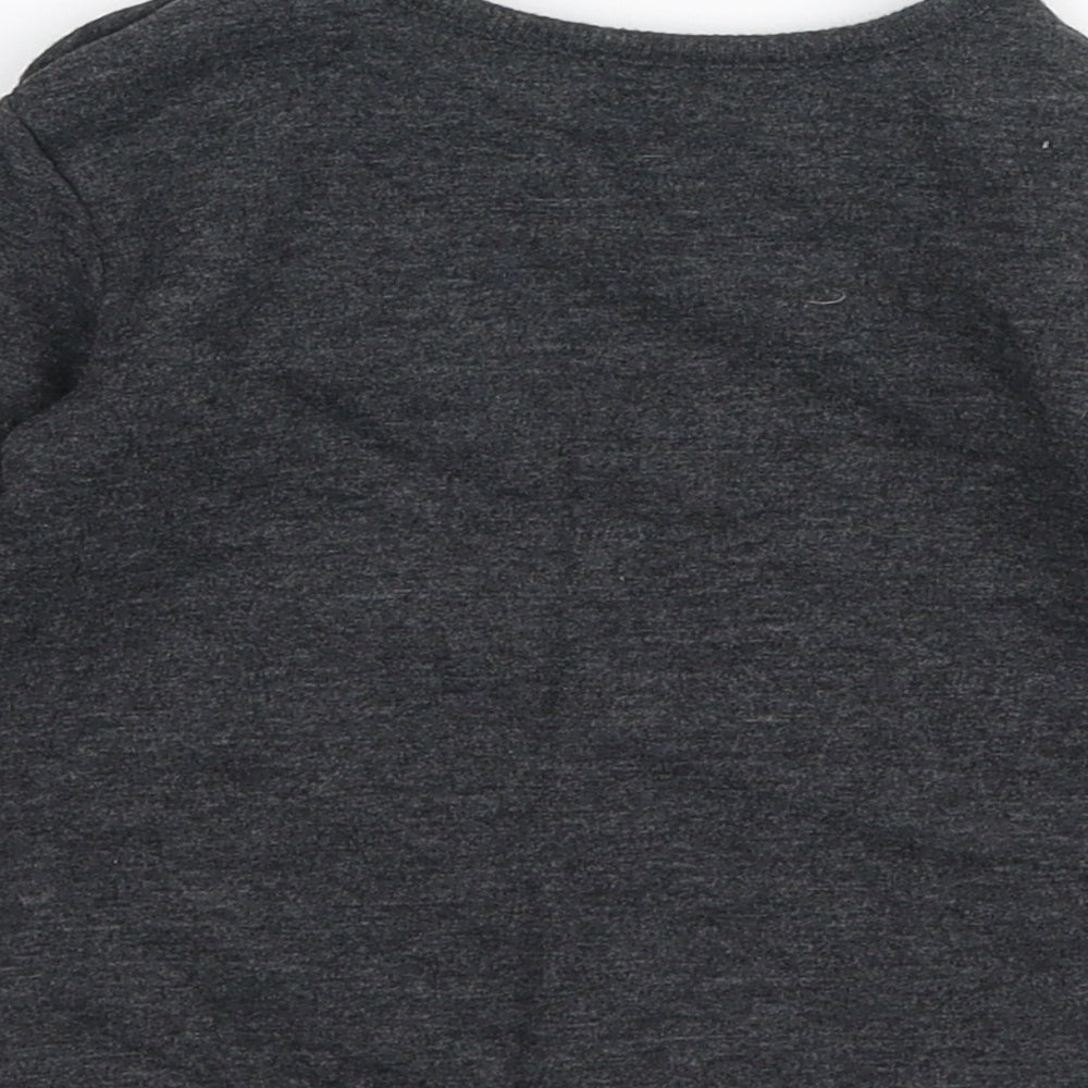 George Baby Grey  Cotton Jersey T-Shirt Size 0-3 Months Round Neck Snap - Daddy