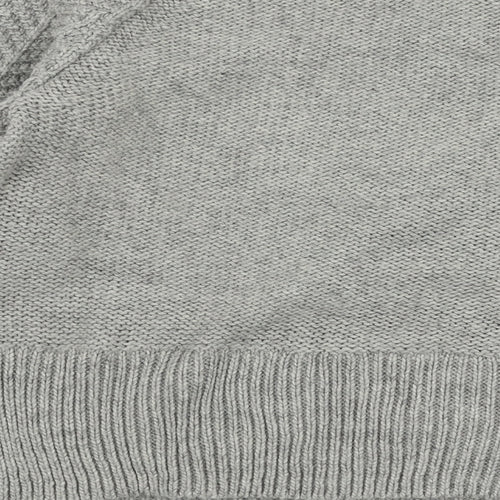 H&M Womens Grey Round Neck  Acrylic Pullover Jumper Size S
