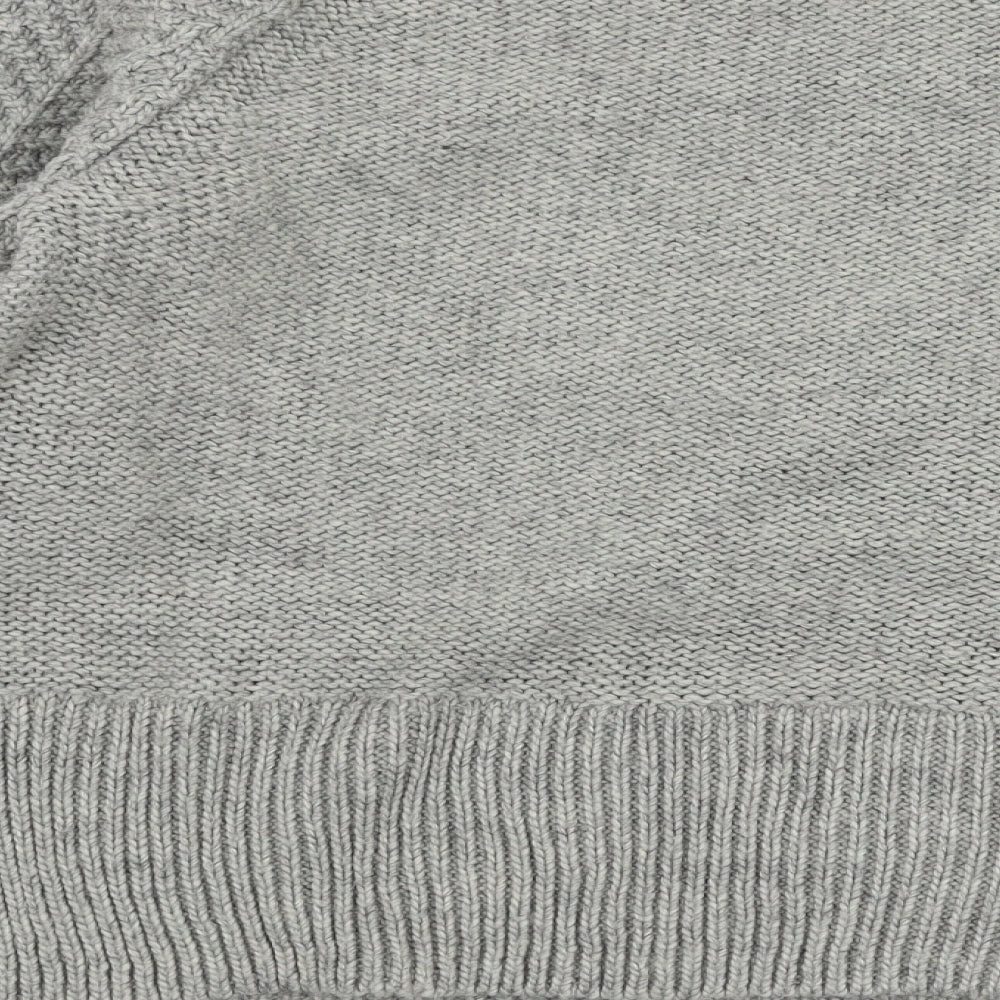H&M Womens Grey Round Neck  Acrylic Pullover Jumper Size S