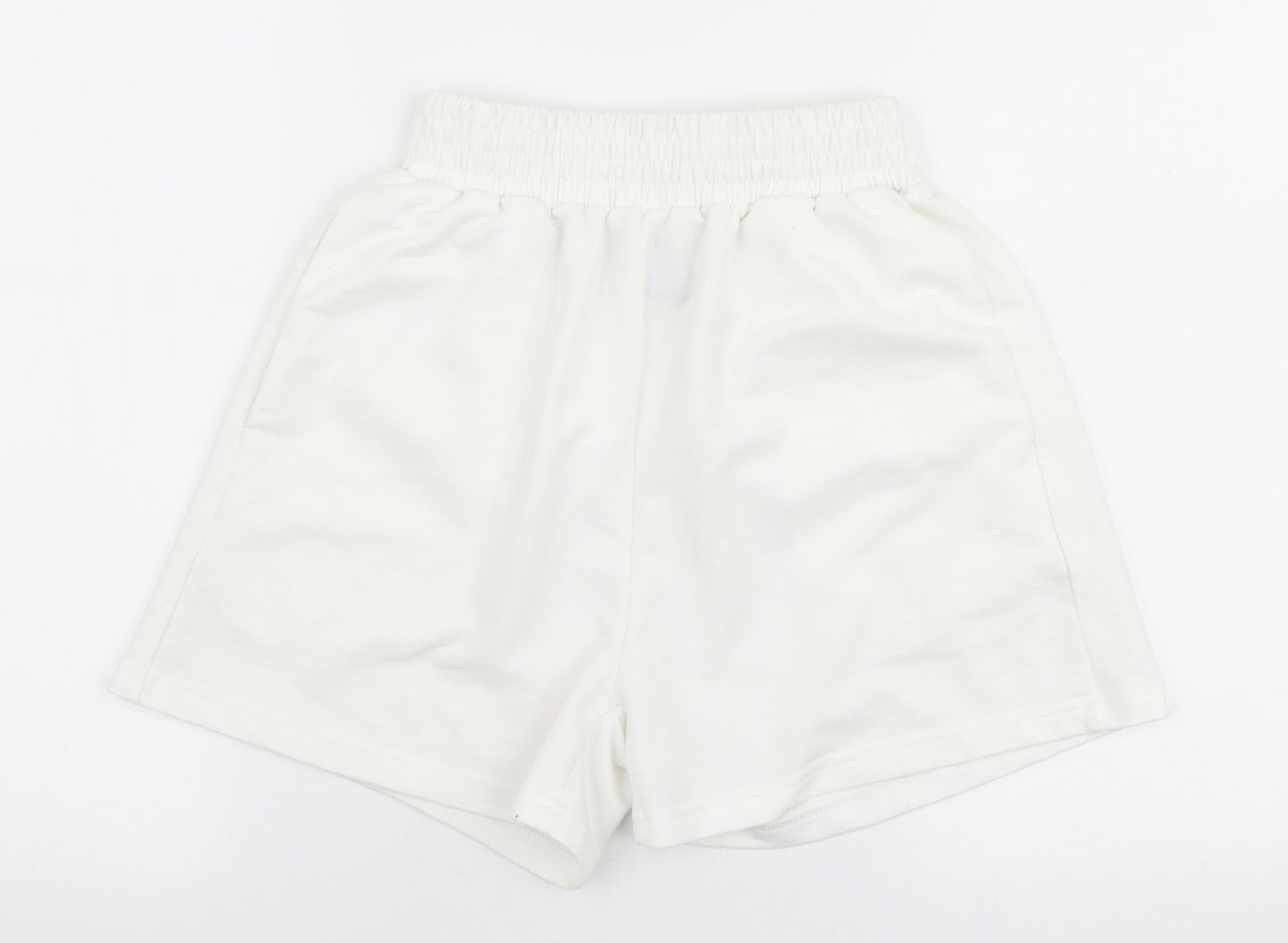 SheIn Womens White  Cotton Sweat Shorts Size XS L3 in Regular Pull On