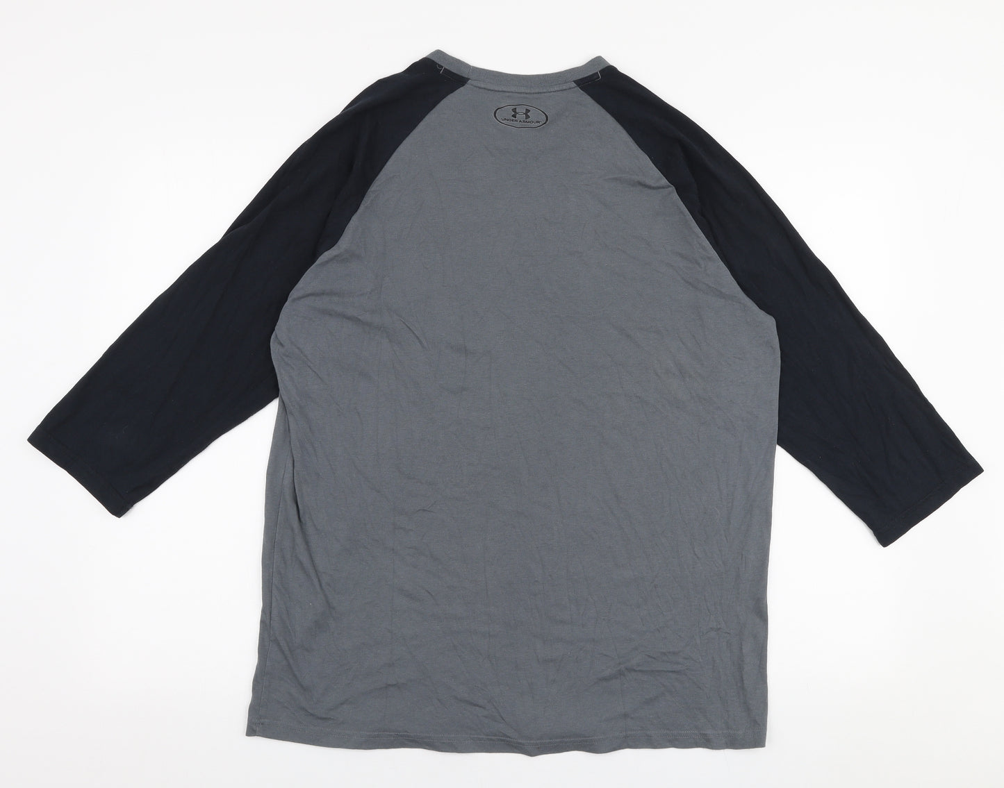 Under armour Mens Grey  Polyester  T-Shirt Size L Round Neck