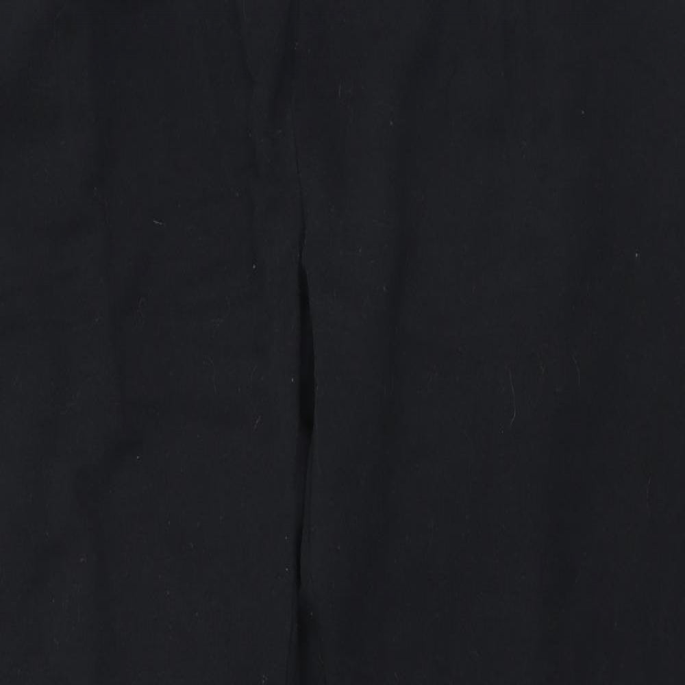 Jeff & Co Mens Black  Polyester Jogger Trousers Size M L30 in Slim Drawstring