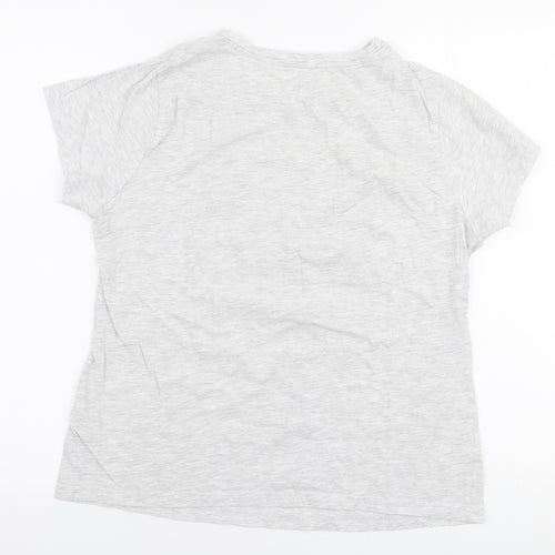 Primark Womens Grey  Cotton Jersey T-Shirt Size S Round Neck - Mickey mouse