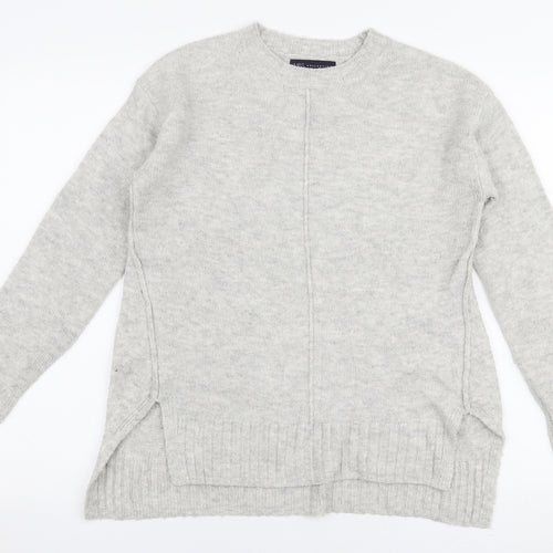 Marks and Spencer Womens Grey High Neck  Acrylic Pullover Jumper Size S