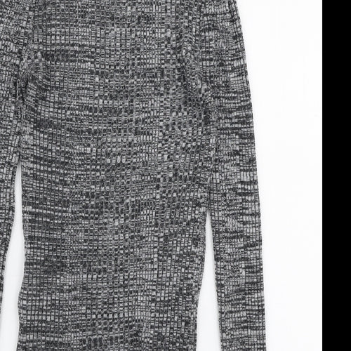 Topshop Womens Grey Roll Neck  Acrylic Pullover Jumper Size 8