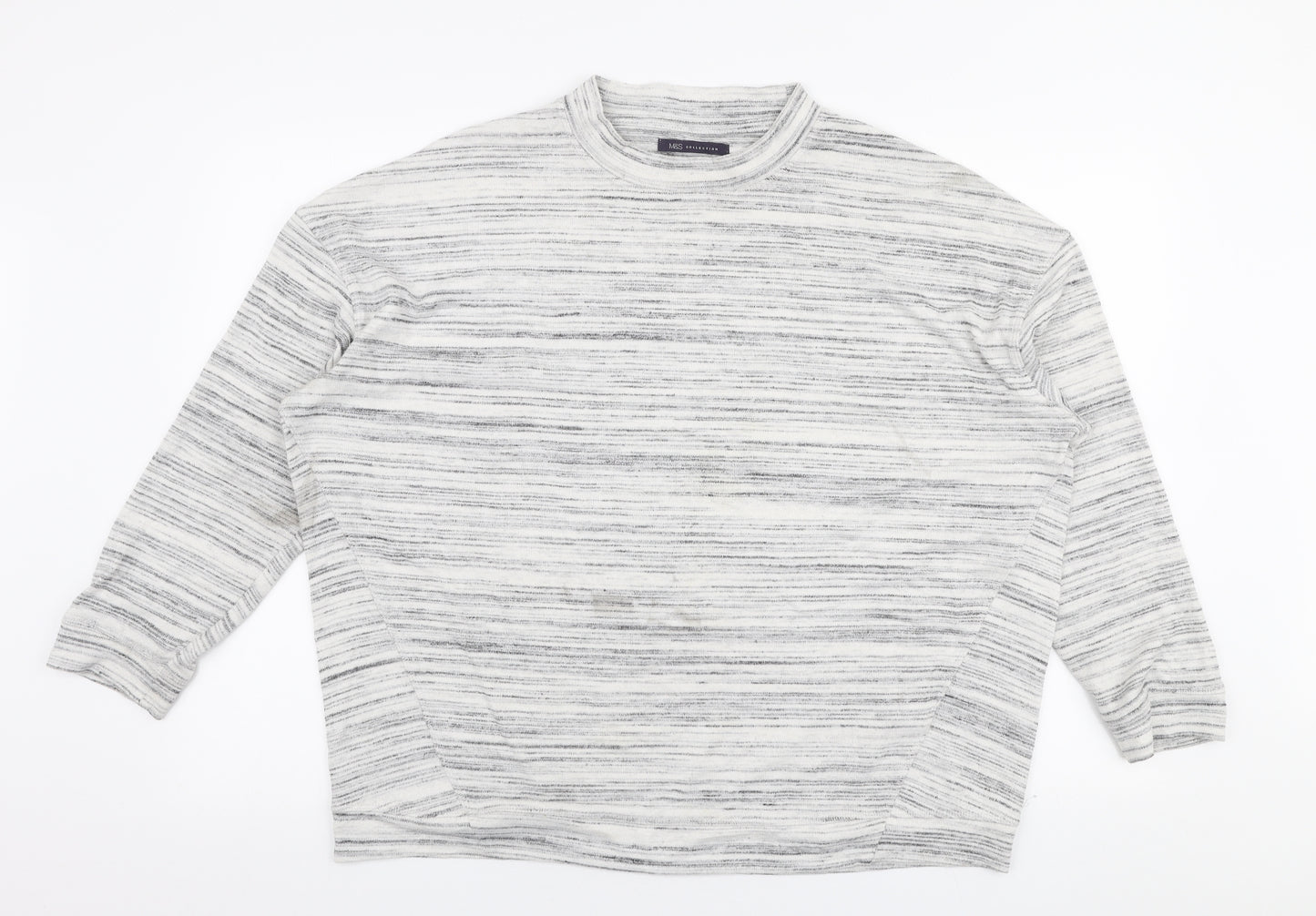 Marks and Spencer Womens Grey High Neck  Polyester Pullover Jumper Size 18