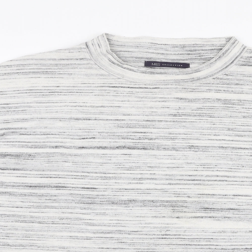 Marks and Spencer Womens Grey High Neck  Polyester Pullover Jumper Size 18