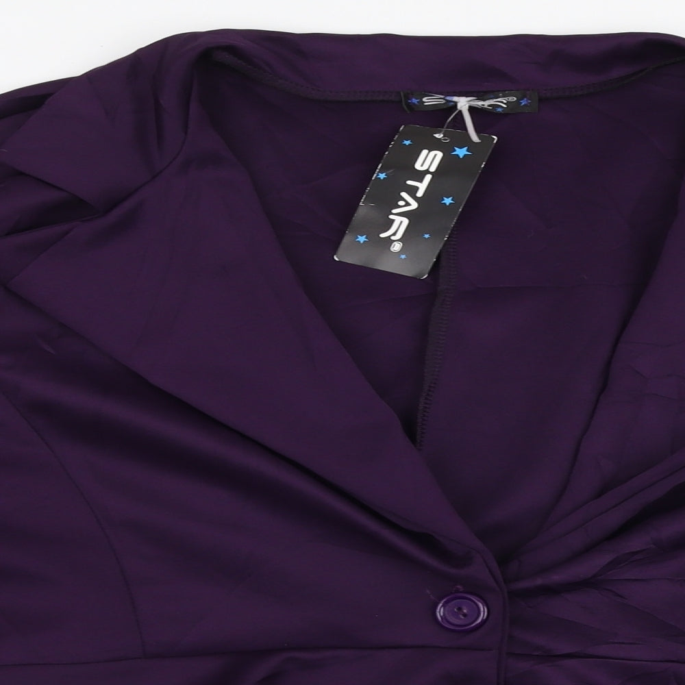 Star Womens Purple   Jacket  Size 20  Button