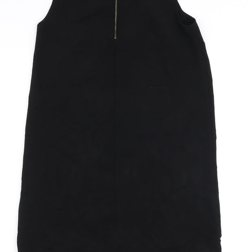 River Island Womens Black  Polyester A-Line  Size 8  Round Neck Zip