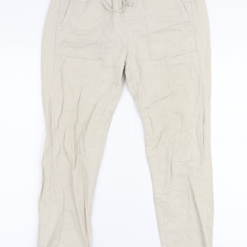 Gap Womens Beige  Polyester Trousers  Size XS L26 in Regular Drawstring