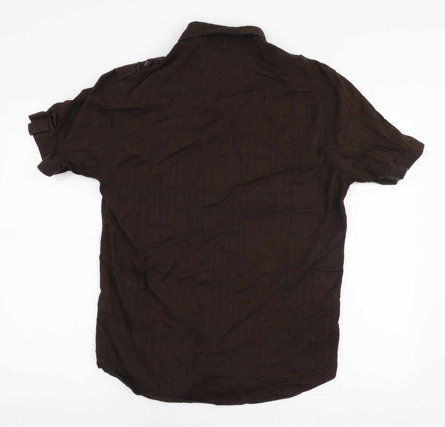 Cedar Wood State Mens Brown  Cotton  Button-Up Size L Collared Button