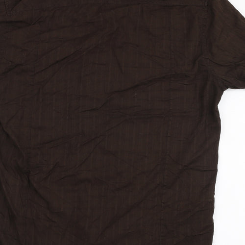 Cedar Wood State Mens Brown  Cotton  Button-Up Size L Collared Button