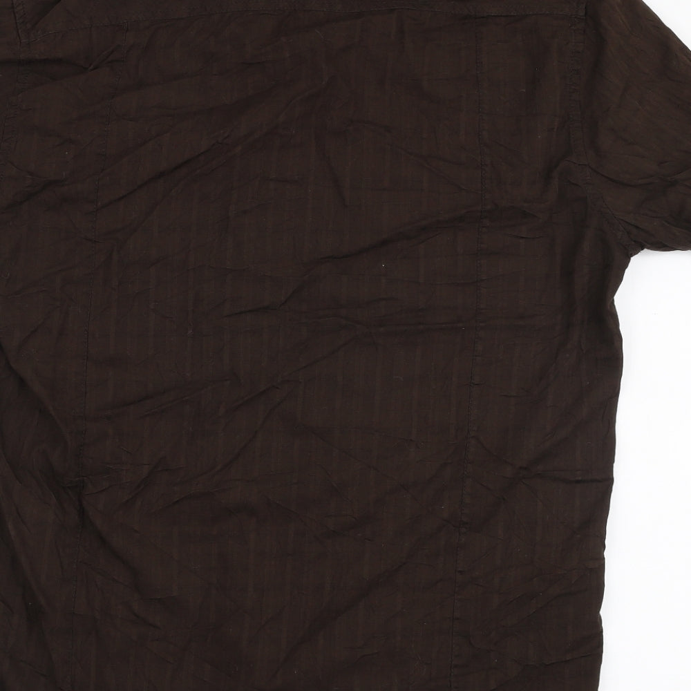 Cedar Wood State Mens Brown  Cotton  Button-Up Size L Collared Button