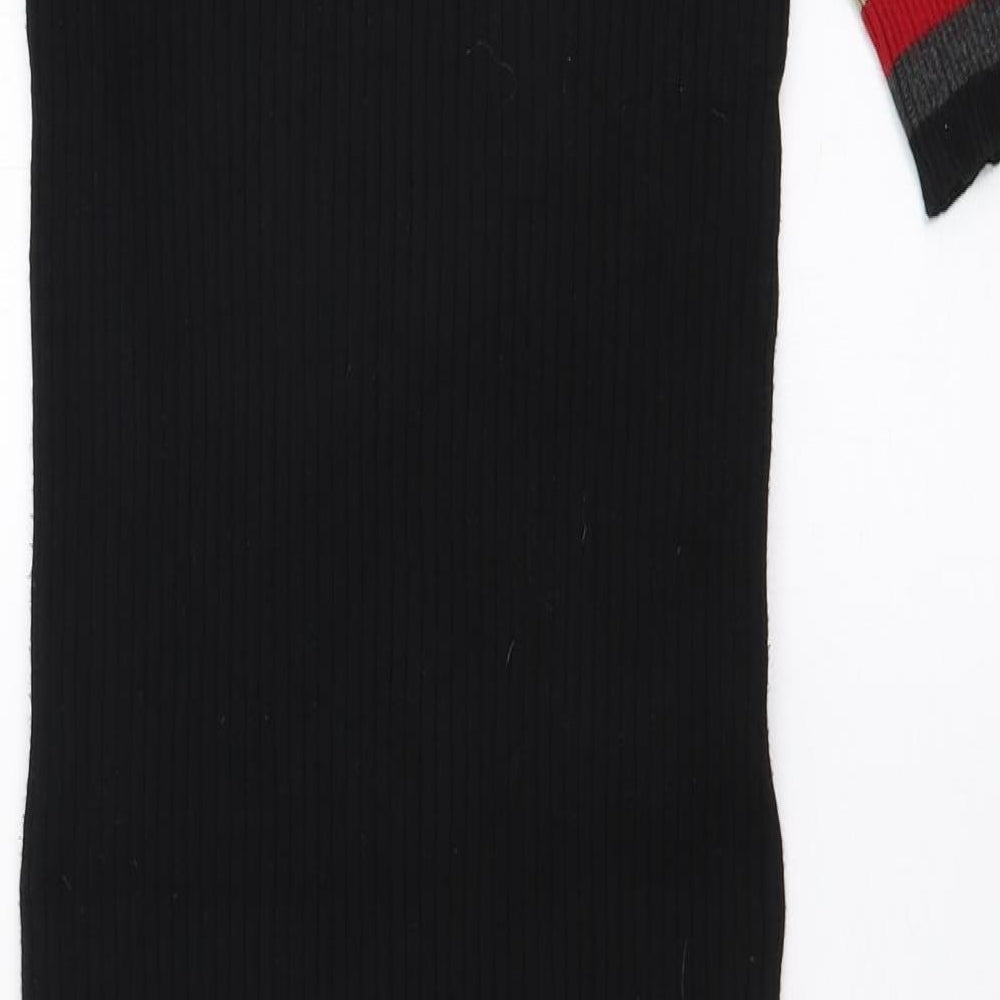 Zara Womens Black  Polyester Bodycon  Size XS  Round Neck Pullover