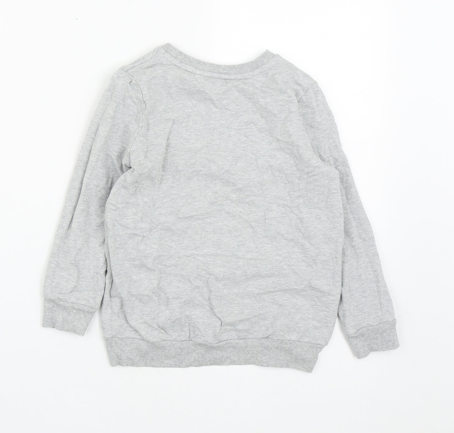 George Girls Grey  Cotton Pullover Sweatshirt Size 6-7 Years