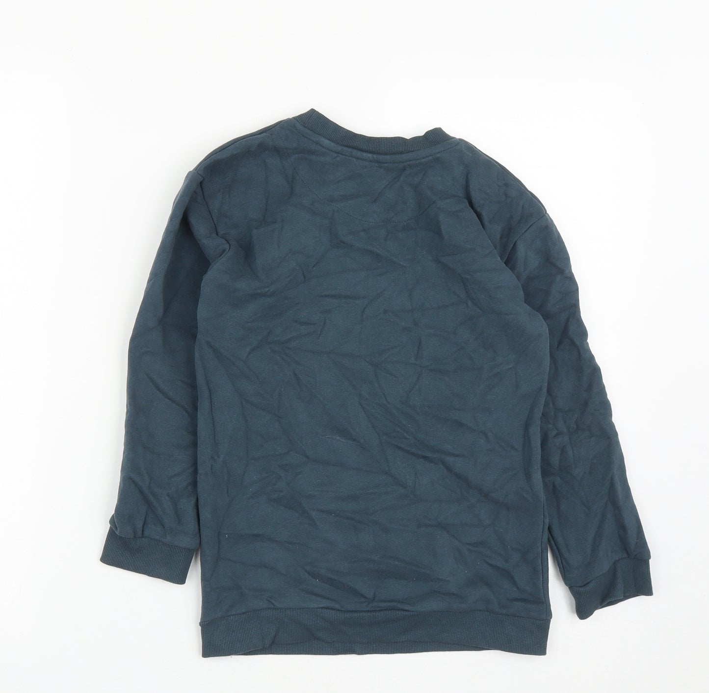 Nutmeg Boys Blue  Cotton Pullover Sweatshirt Size 9-10 Years   - Christmas Jumper
