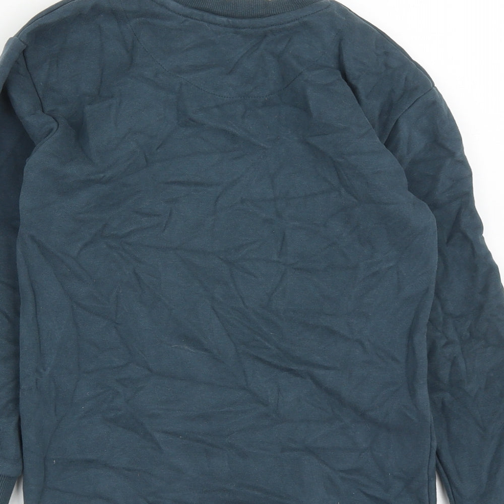 Nutmeg Boys Blue  Cotton Pullover Sweatshirt Size 9-10 Years   - Christmas Jumper