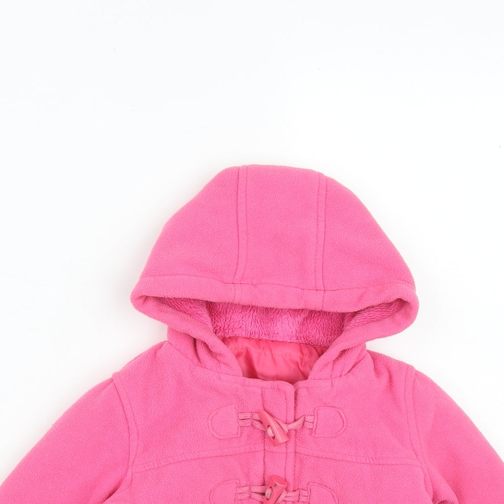 Marks and Spencer Girls Pink   Duffle Coat Coat Size 12 Months   Zip