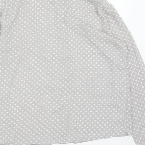 Atmosphere Womens Green Polka Dot Polyester Basic Button-Up Size 10 Collared