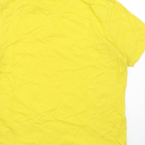Nickelodeon Mens Yellow  Cotton  T-Shirt Size M Round Neck  - Teenage Mutant Ninja Turtles
