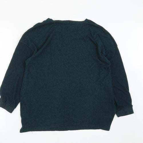 Primark Womens Green  Polyester Pullover Sweatshirt Size L