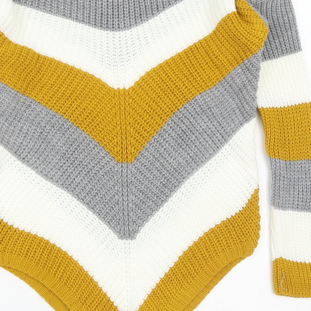 Select Womens Multicoloured Round Neck  Acrylic Pullover Jumper Size S