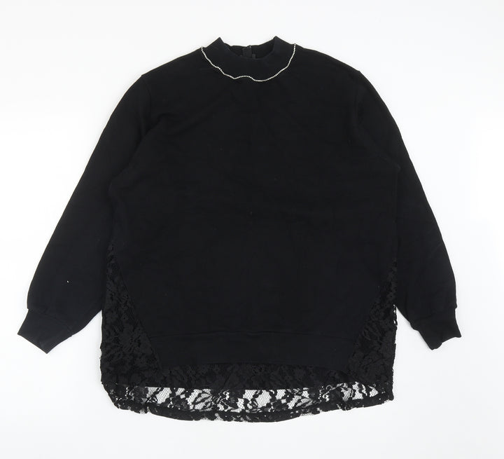 River Island Womens Black  Polyester  Sweatshirt Size S