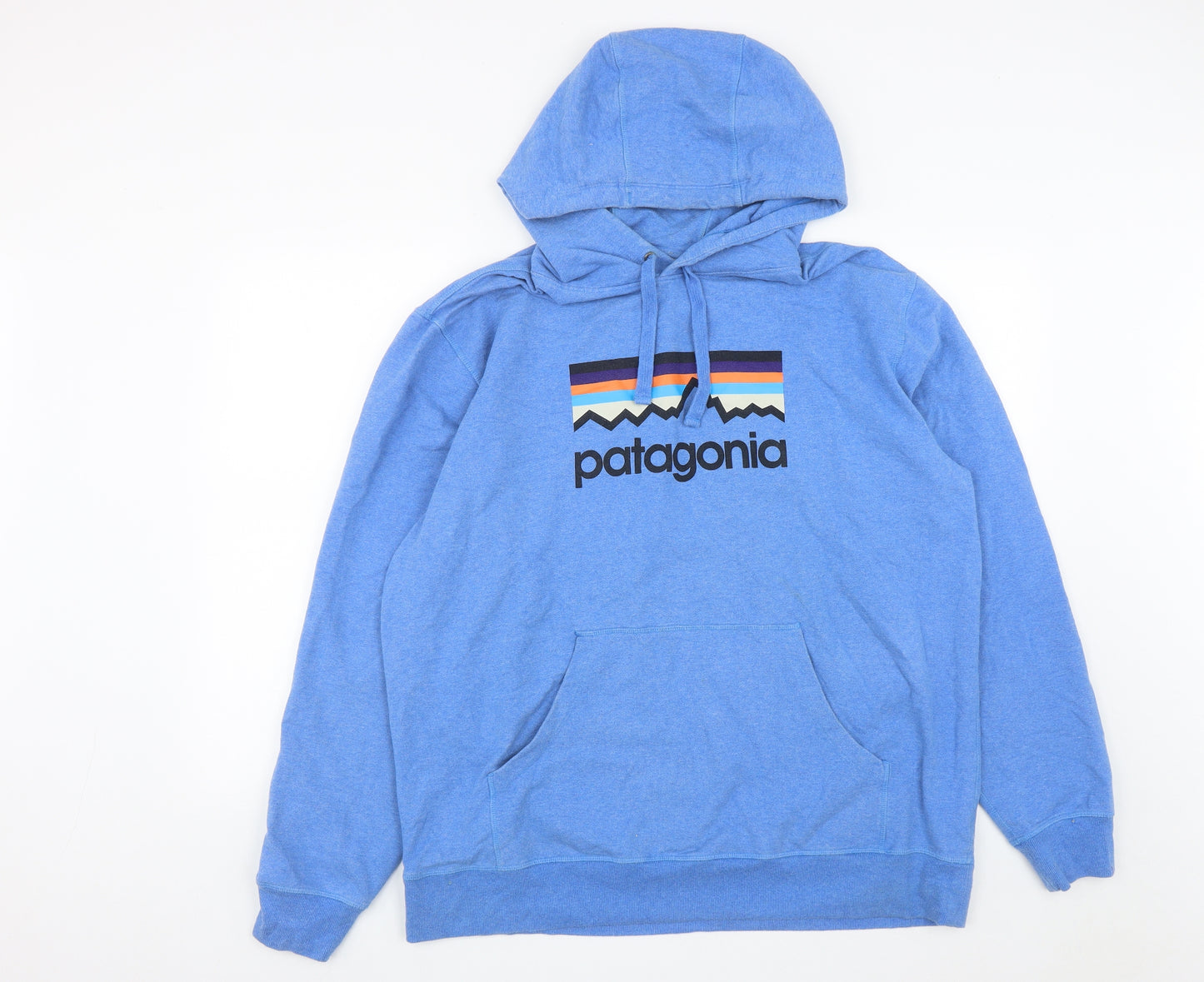 Patagonia Mens Blue  Cotton Pullover Hoodie Size XL