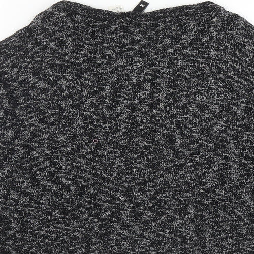 H&M Womens Black Round Neck  Cotton Pullover Jumper Size M