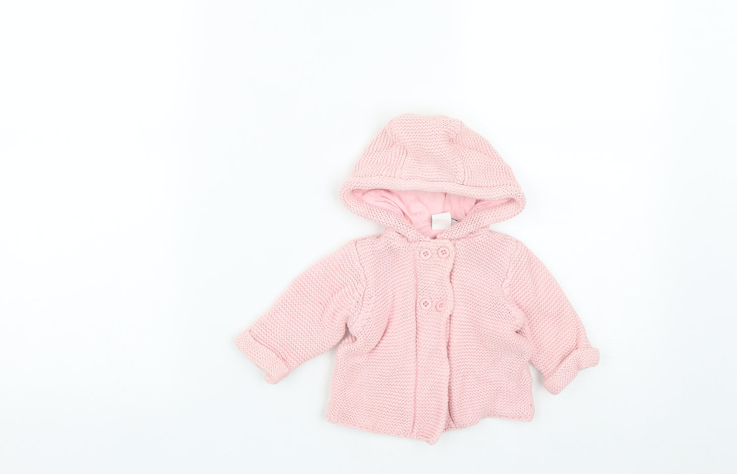 mini club baby Girls Pink  Cotton Cardigan Jumper Size 0-3 Months  Button