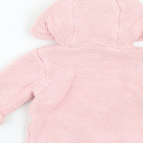 mini club baby Girls Pink  Cotton Cardigan Jumper Size 0-3 Months  Button