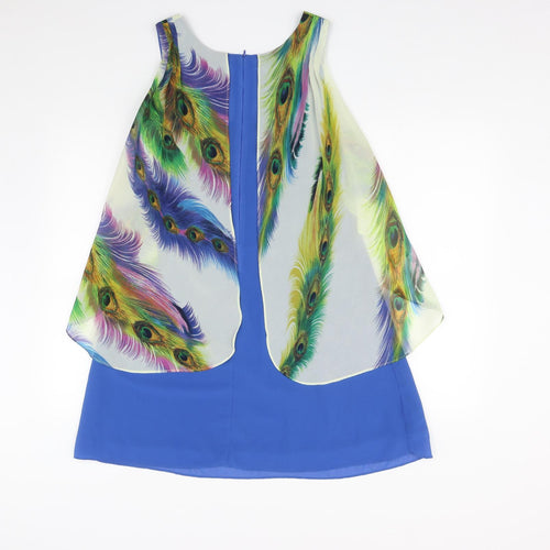 Miss Patina Womens Multicoloured  Polyester A-Line  Size 12  Round Neck Zip