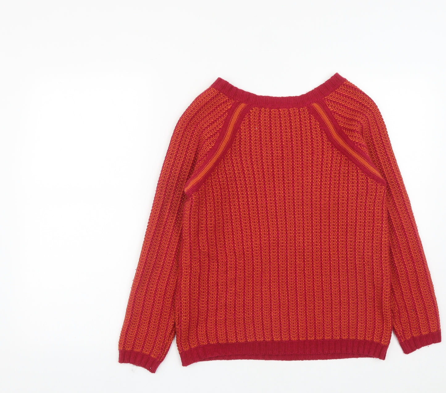 Marks and Spencer Womens Pink Round Neck  Acrylic Pullover Jumper Size 10