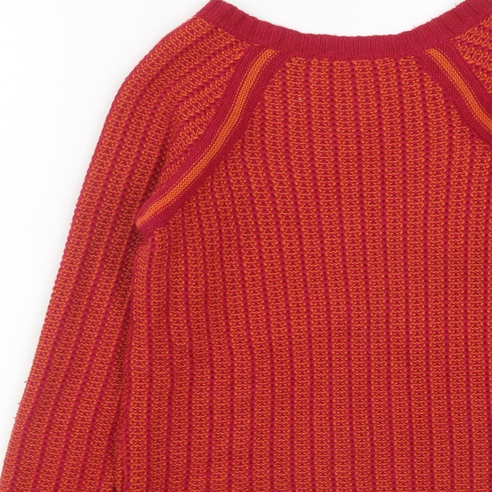 Marks and Spencer Womens Pink Round Neck  Acrylic Pullover Jumper Size 10