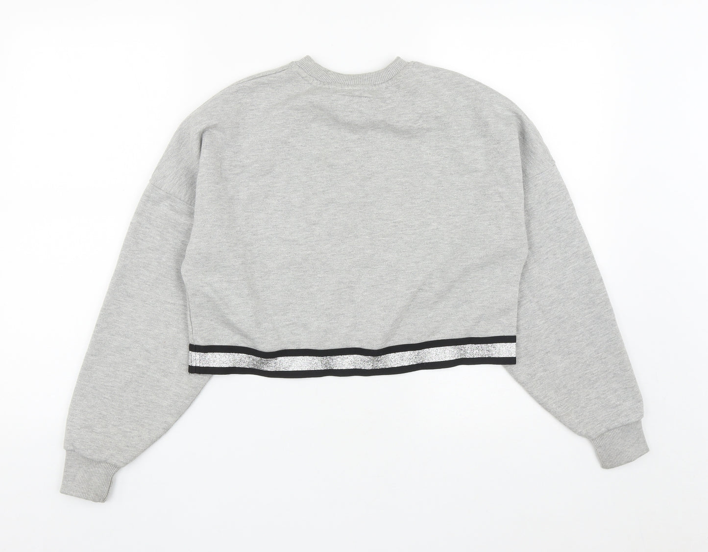 Pink Soda Womens Grey  Polyester Pullover Sweatshirt Size 6