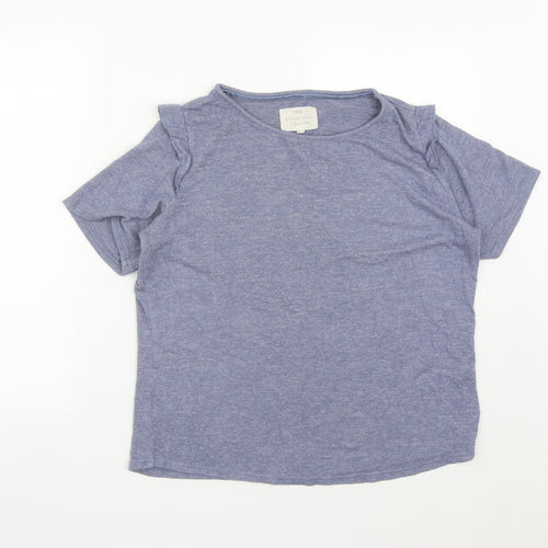 NEXT Womens Blue  Viscose Basic T-Shirt Size M Round Neck