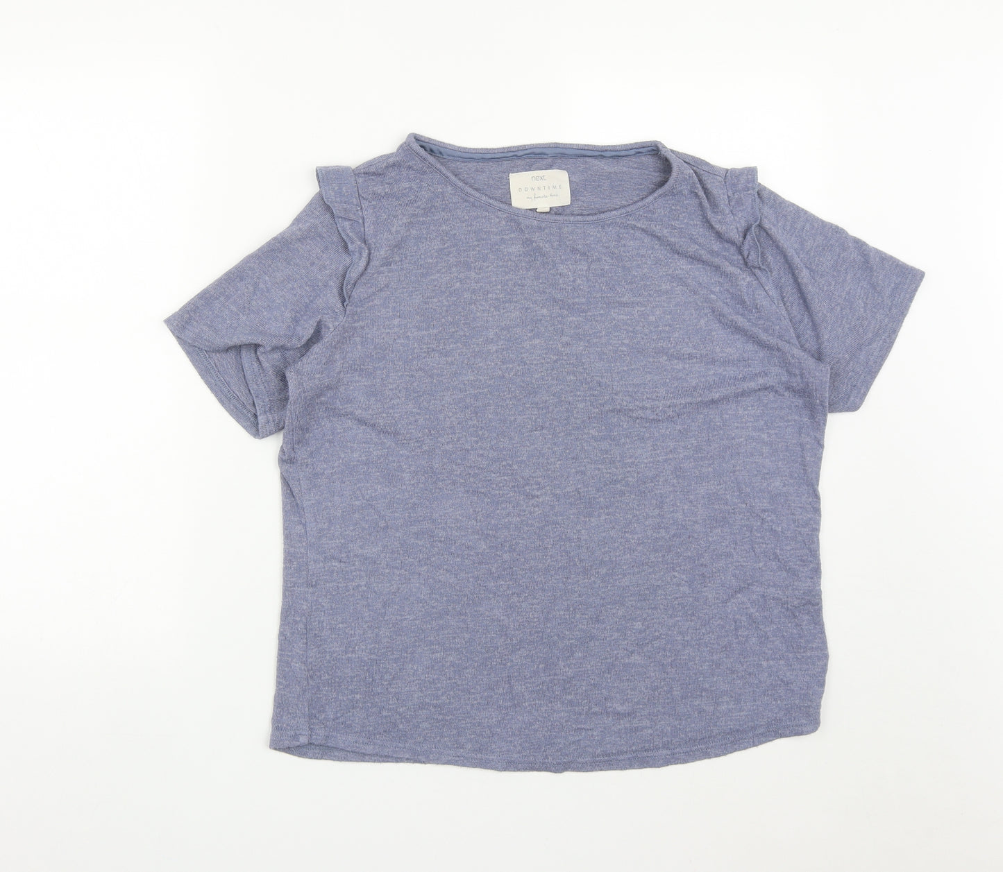 NEXT Womens Blue  Viscose Basic T-Shirt Size M Round Neck