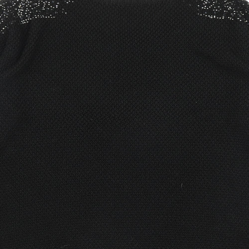 Klass Womens Black Round Neck  Acrylic Pullover Jumper Size M