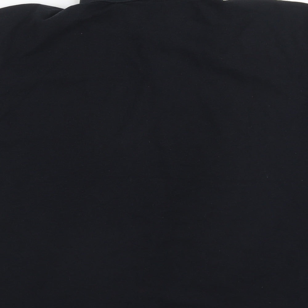 Cedar Wood State Mens Black  Cotton  Polo Size L Collared Button