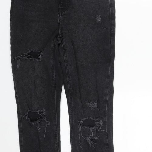 New Look Girls Black  Cotton Straight Jeans Size 13 Years  Regular Zip