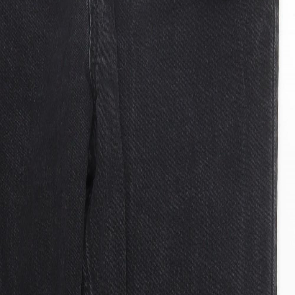 New Look Womens Black  Cotton Straight Jeans Size 6 L29 in Regular Zip
