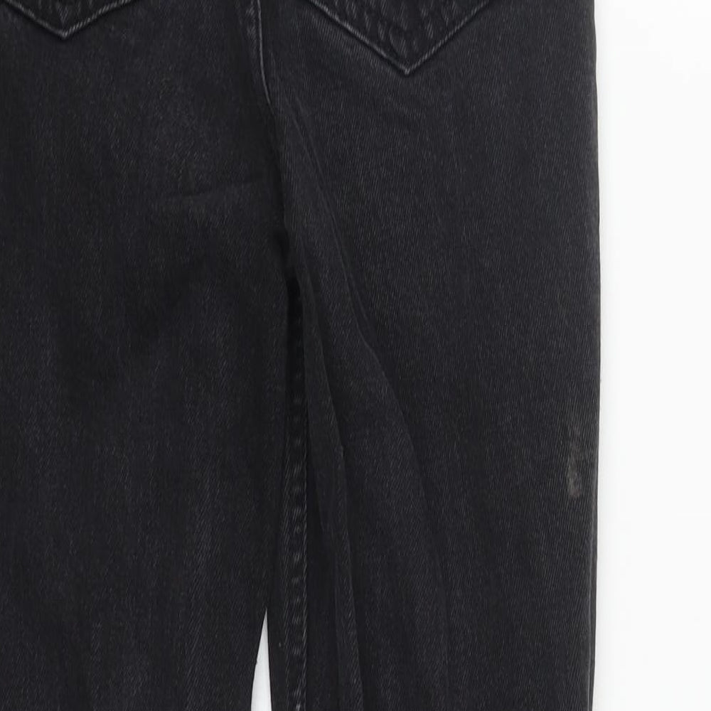 New Look Womens Black  Cotton Straight Jeans Size 6 L29 in Regular Zip