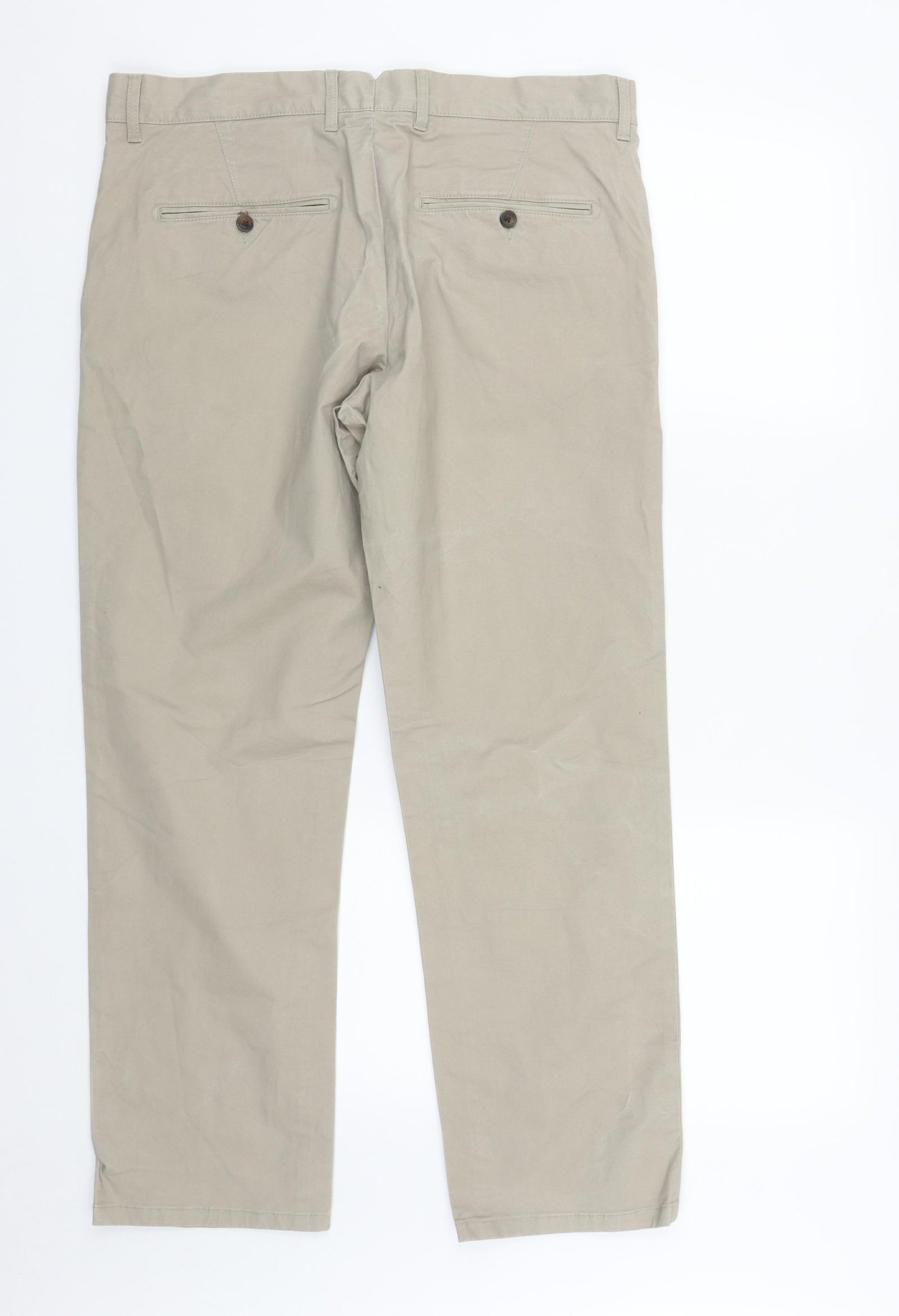 Hammond & CO Mens Beige  Polyester Trousers  Size 34 in L27 in Regular Zip