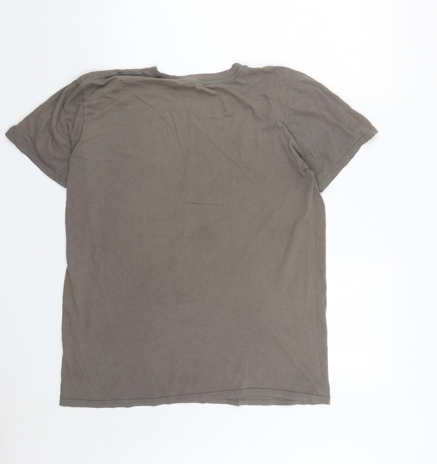 Hobo Club Mens Grey  Cotton  T-Shirt Size L Round Neck