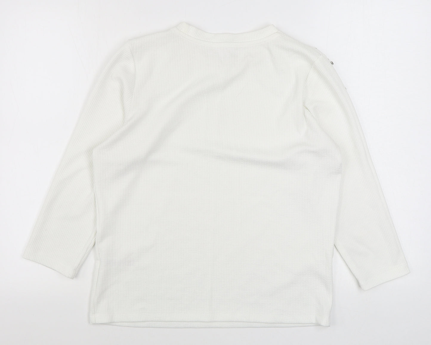 Savida Womens White Roll Neck  Polyester Pullover Jumper Size XL